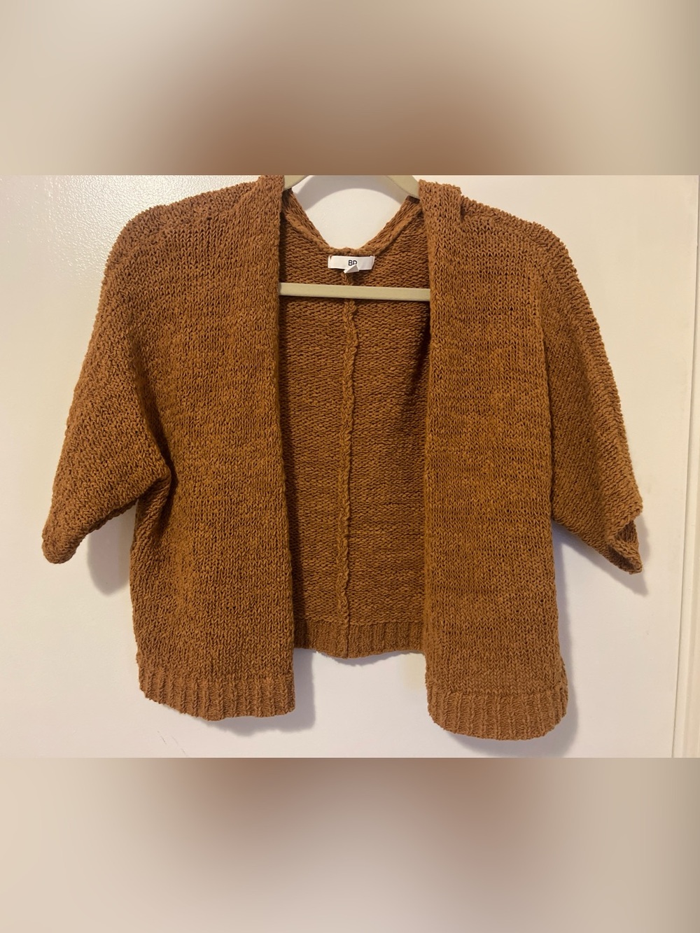 bp Open-Front Chunky Knit Cardigan - Rust